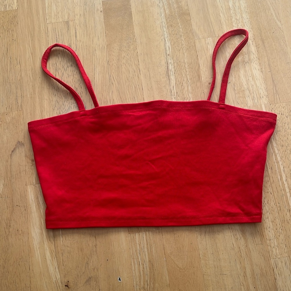 Red tank top